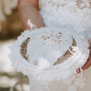 Porta alianza Serendipia para bodas. Producto ecologico y sostenible