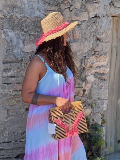 Bolso Bambú hecho a mano y sostenible. Moda sostenible