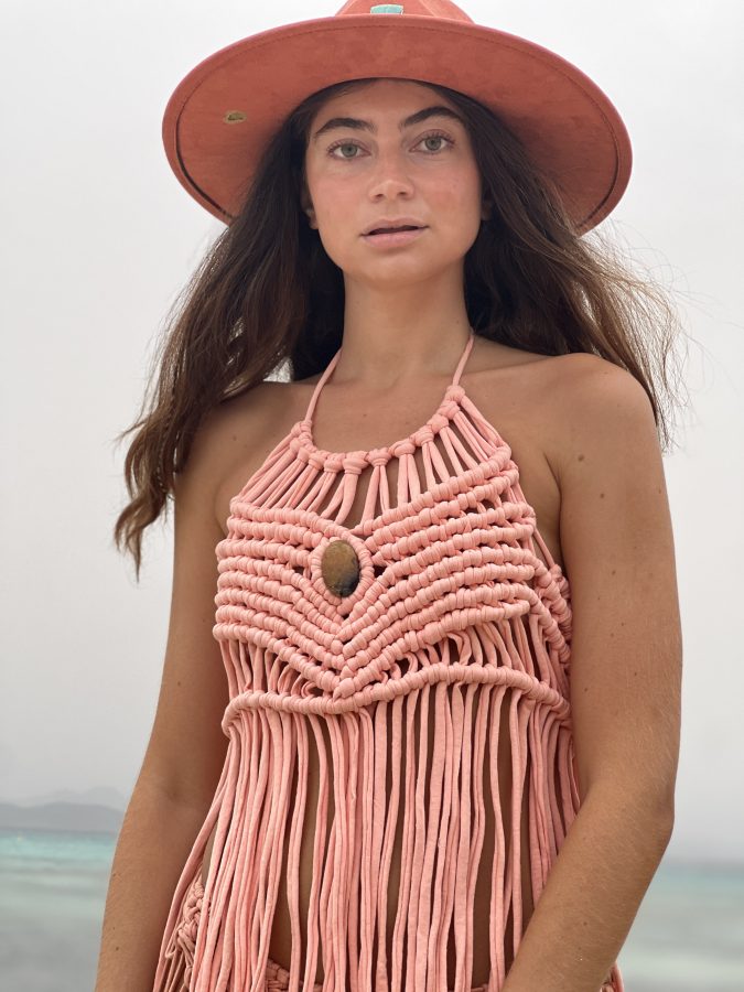 Top macrame hecho a mano